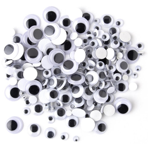 Simon Says Stamp! Cousin PASTE ON WIGGLY EYES 200 Count Assorted 40000925