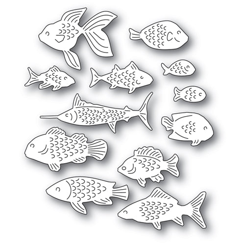 Simon Says Stamp! Memory Box SCHOOL OF FISH Craft Dies 94570