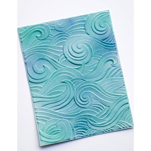 Simon Says Stamp! Memory Box WAVES 3D Embossing Folder ef1013