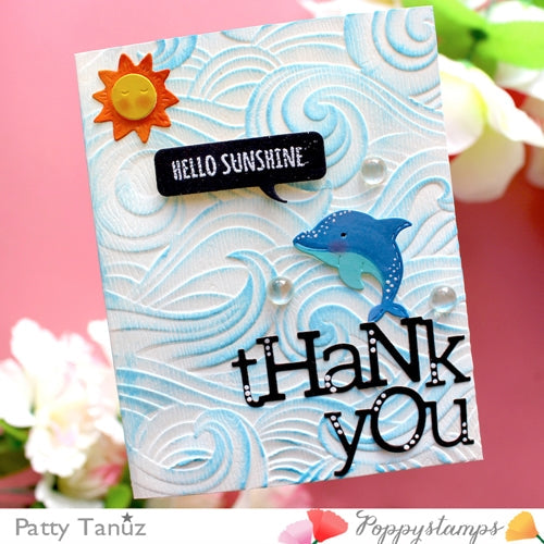 Simon Says Stamp! Memory Box WAVES 3D Embossing Folder ef1013