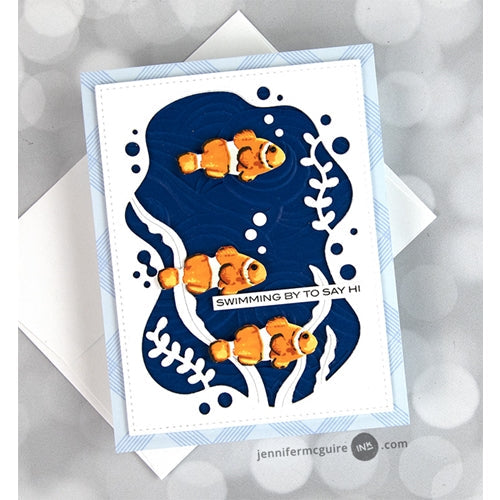 Simon Says Stamp! Memory Box WAVES 3D Embossing Folder ef1013 | color-code:ALT4