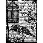Simon Says Stamp! Tim Holtz Cling Rubber ATC Stamp BIRDSONG COM033