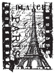 Simon Says Stamp! Tim Holtz Cling Rubber ATC Stamp PARIS FILM COM035