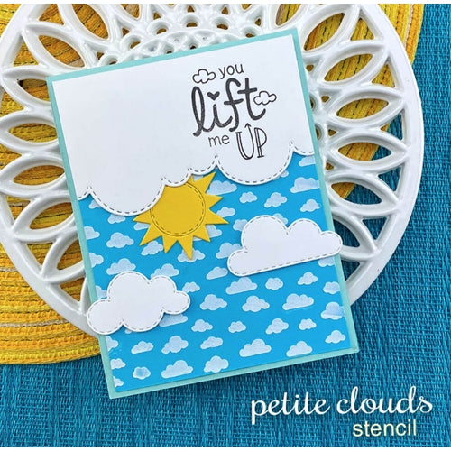 Simon Says Stamp! Newton's Nook Designs PETITE CLOUDS Stencil NN2104T01*