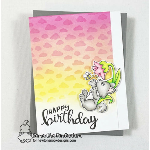 Simon Says Stamp! Newton's Nook Designs PETITE CLOUDS Stencil NN2104T01*