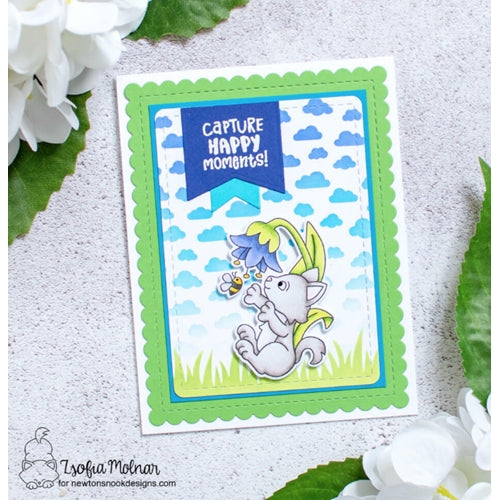 Simon Says Stamp! Newton's Nook Designs PETITE CLOUDS Stencil NN2104T01*