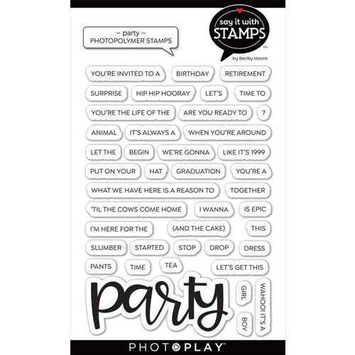 Simon Says Stamp! PhotoPlay PARTY Clear Stamps sis2679*