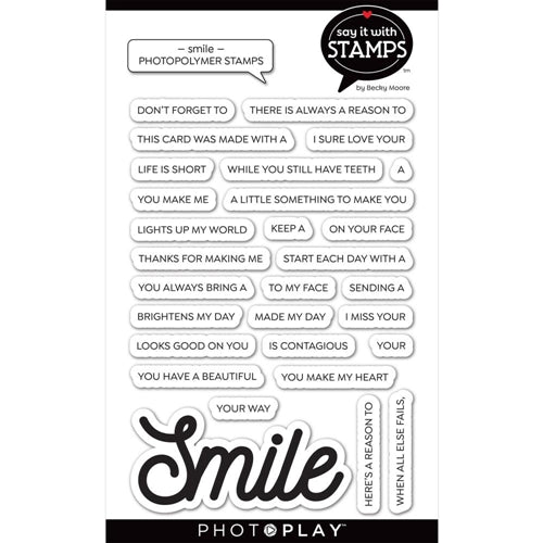 Simon Says Stamp! PhotoPlay SMILE Clear Stamps sis2681