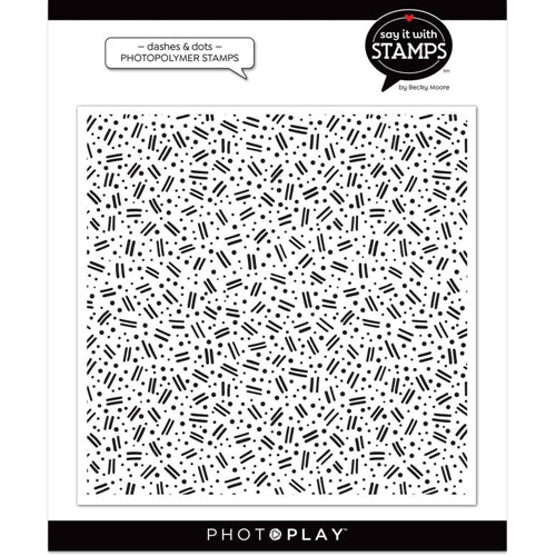 Simon Says Stamp! PhotoPlay DASHES AND DOTS BACKGROUND Clear Stamp sis2688*