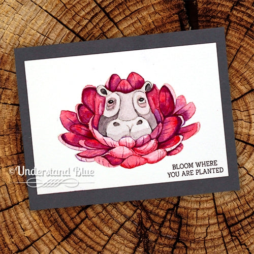Simon Says Stamp! The Rabbit Hole Designs HIPPO BOTANICAL Clear Stamps TRH 102*