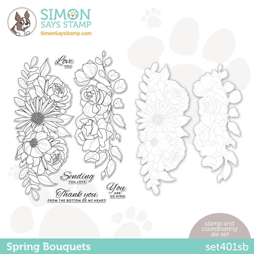 Simon Says Stamp! Simon Says Stamps and Dies SPRING BOUQUETS set401sb