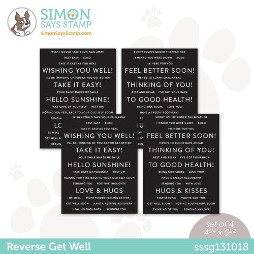 Simon Says Stamp! Simon Says Stamp Sentiment Strips REVERSE GET WELL sssg131018