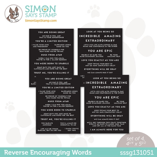 Simon Says Stamp! Simon Says Stamp Sentiment Strips REVERSE ENCOURAGING WORDS sssg131051