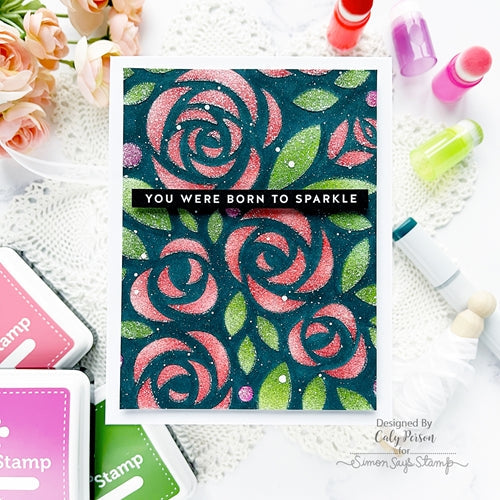 Simon Says Stamp! Set of 8 Rainbow Pack BLENDER BRUSHES and Storage Container | color-code:ALT0