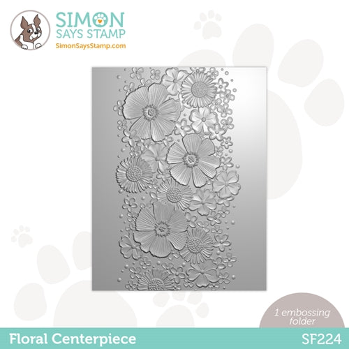Simon Says Stamp! Simon Says Stamp Embossing Folder FLORAL CENTERPIECE sf224
