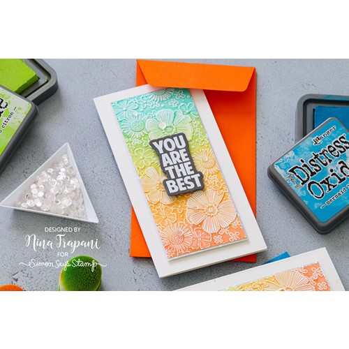 Simon Says Stamp! Simon Says Stamp Embossing Folder FLORAL CENTERPIECE sf224