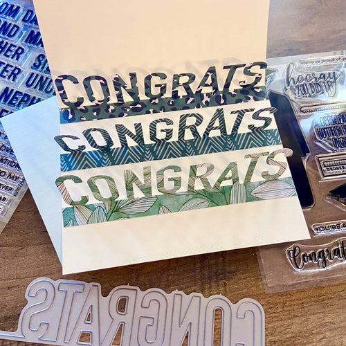 Simon Says Stamp! Simon Says Stamp CONGRATS ON A LINE Wafer Dies sssd112356