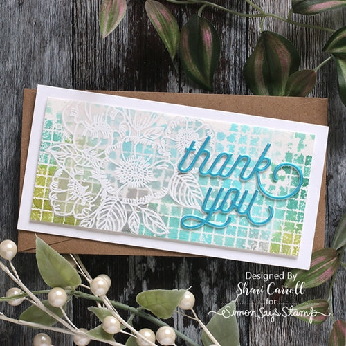 Simon Says Stamp! CZ Design Wafer Dies SWOOPY THANK YOU czd136 | color-code:ALT1