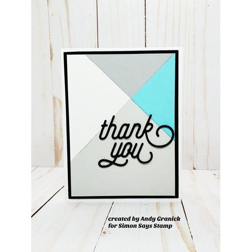 Simon Says Stamp! CZ Design Wafer Dies SWOOPY THANK YOU czd136