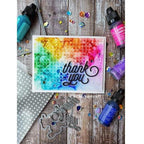 Simon Says Stamp! CZ Design Wafer Dies SWOOPY THANK YOU czd136