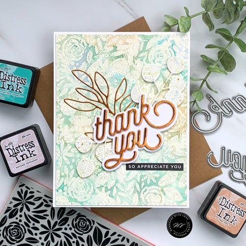 Simon Says Stamp! CZ Design Wafer Dies SWOOPY THANK YOU czd136