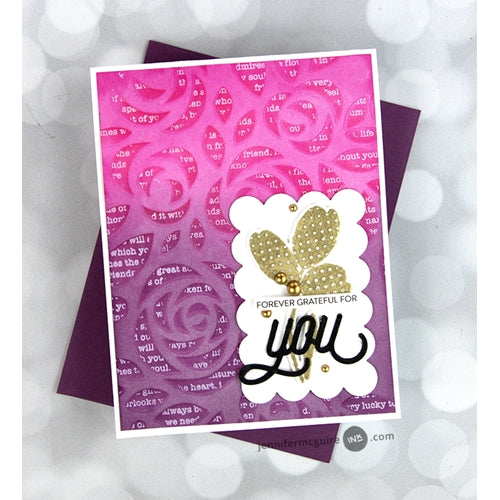 Simon Says Stamp! CZ Design Wafer Dies SWOOPY THANK YOU czd136 | color-code:ALT95