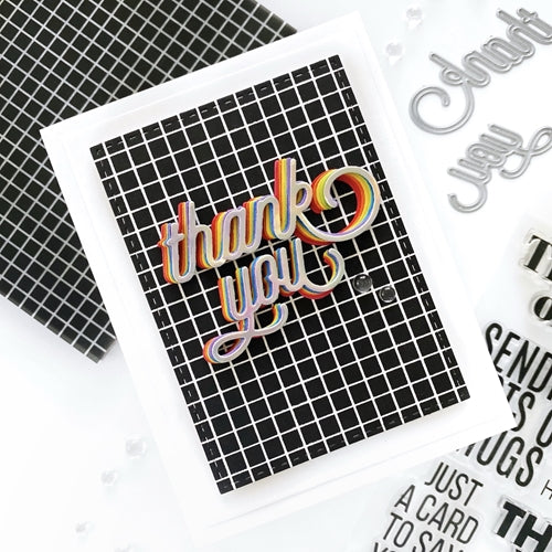 Simon Says Stamp! CZ Design Wafer Dies SWOOPY THANK YOU czd136