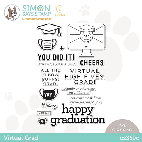 Simon Says Stamp! CZ Design Clear Stamps VIRTUAL GRAD cz369c *