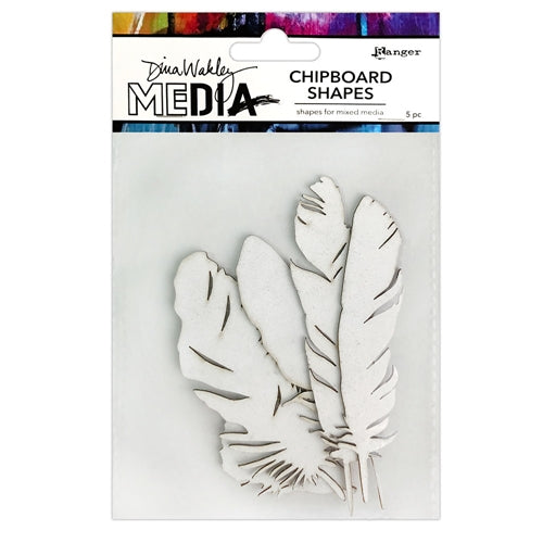 Simon Says Stamp! Ranger Dina Wakley Media FEATHERS Chipboard Shapes mda74915
