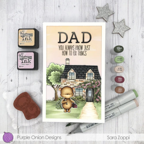 Simon Says Stamp! Purple Onion Designs IVY COUNTRY COTTAGE Cling Stamp pod1217