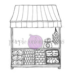 Simon Says Stamp! Purple Onion Designs PRODUCE STAND Cling Stamp pod1218*