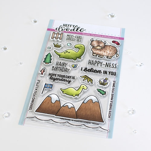 Simon Says Stamp! Heffy Doodle HIGHLAND HONEYS Clear Stamps hfd0353
