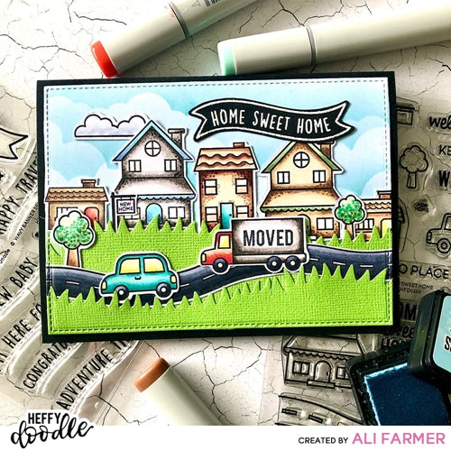 Simon Says Stamp! Heffy Doodle HOME SWEET HOME Clear Stamps hfd0359