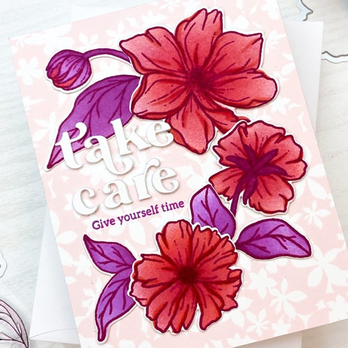 Simon Says Stamp! PinkFresh Studio IT'S A NEW DAY FLORAL Stencil Set 114721 | color-code:ALT01