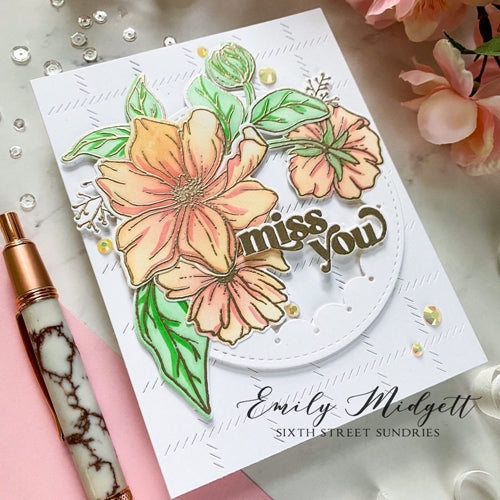Simon Says Stamp! PinkFresh Studio IT'S A NEW DAY FLORAL Stencil Set 114721 | color-code:ALT02