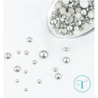 Simon Says Stamp! Trinity Stamps SILVER SATIN BAUBLES Embellishments Box tsb152