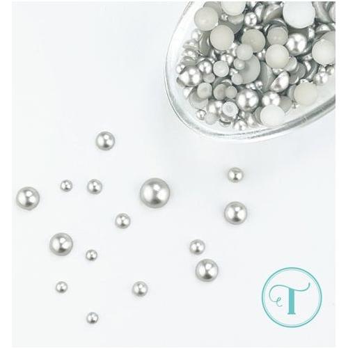 Simon Says Stamp! Trinity Stamps SILVER SATIN BAUBLES Embellishments Box tsb152