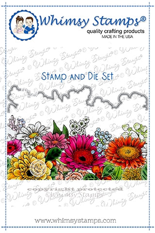Simon Says Stamp! Whimsy Stamps GERBER DAISY Cling Stamp and Die Set DDB0011a