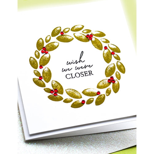 Simon Says Stamp! Birch Press Design CLASSIC SENTIMENTAL WREATH Clear Stamp Set cl8157*