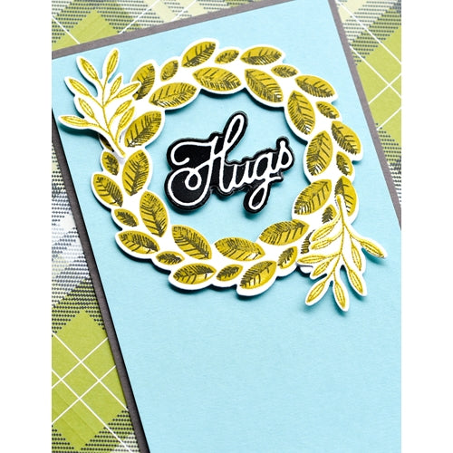 Simon Says Stamp! Birch Press Design CLASSIC SENTIMENTAL WREATH Clear Stamp Set cl8157*