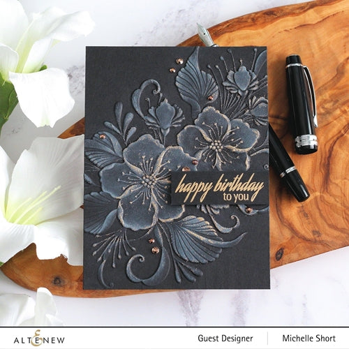 Simon Says Stamp! Altenew DECORATIVE FLORALS 3D Embossing Folder ALT6116