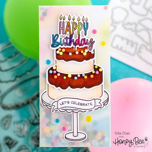 Simon Says Stamp! Honey Bee FANCY FROSTING Clear Stamp Set hbst329