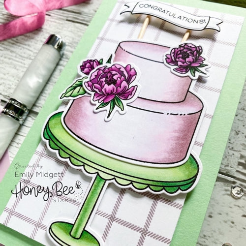 Simon Says Stamp! Honey Bee FANCY FROSTING Clear Stamp Set hbst329