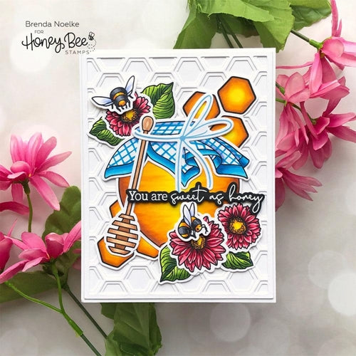 Simon Says Stamp! Honey Bee HONEYCOMB Clear Stamp hbst348*