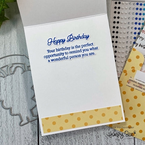 Simon Says Stamp! Honey Bee INSIDE BIRTHDAY SENTIMENTS Clear Stamp Set hbst331