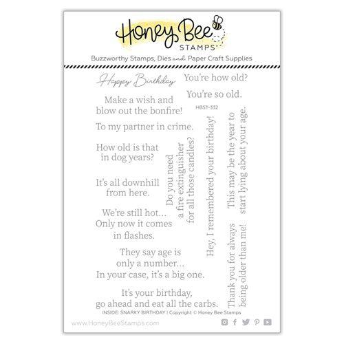 Simon Says Stamp! Honey Bee INSIDE SNARKY BIRTHDAY SENTIMENTS Clear Stamp Set hbst332