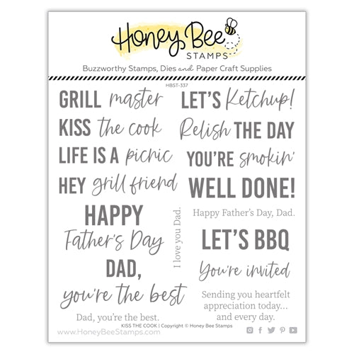 Simon Says Stamp! Honey Bee KISS THE COOK Clear Stamp Set hbst337