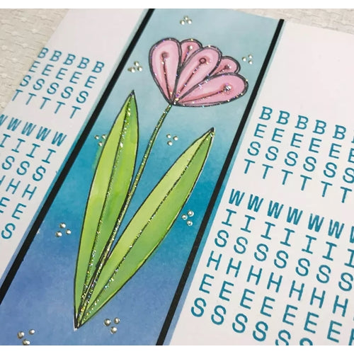 Simon Says Stamp! Julie Hickey Designs VERTICAL WISHES Clear Stamps JHE1028