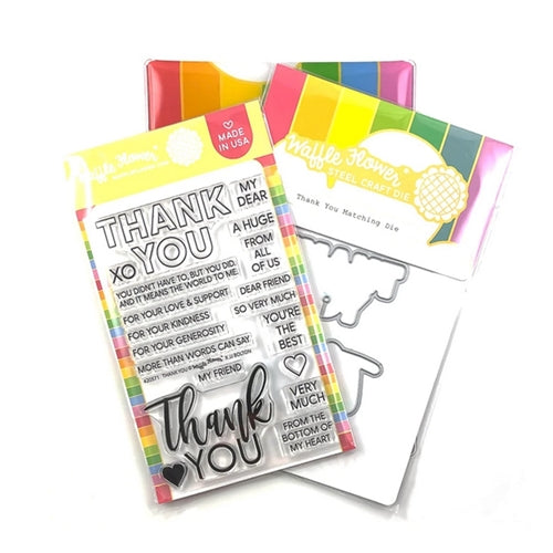 Simon Says Stamp! Waffle Flower THANK YOU Clear Stamp and Die Combo WFC571