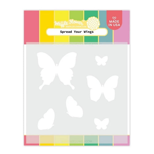 Simon Says Stamp! Waffle Flower SPREAD YOUR WINGS Stencil 420613